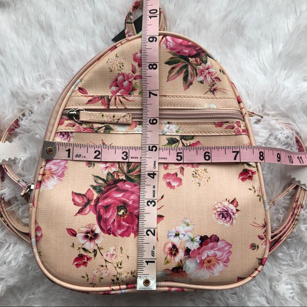 FLASH SALE 🖤🖤 FLORAL PRINT PINK TRENDY BACKPACK - Picture 5 of 10